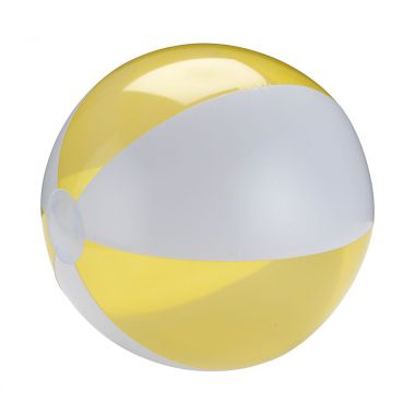 Wit / geel Strandbal | Gekleurd | 30 cm