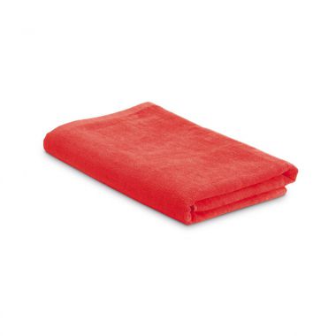 Rode Strandhanddoek in tas | 150 x 75 cm
