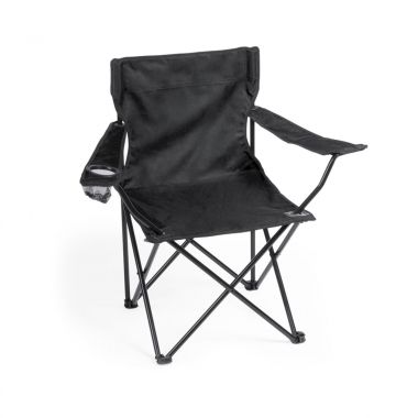 Zwarte Strandstoel inklapbaar | Polyester